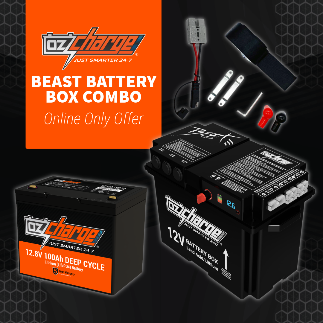 Beast Battery Box Combo ft. 100Ah Lithium LiFePO4 Battery