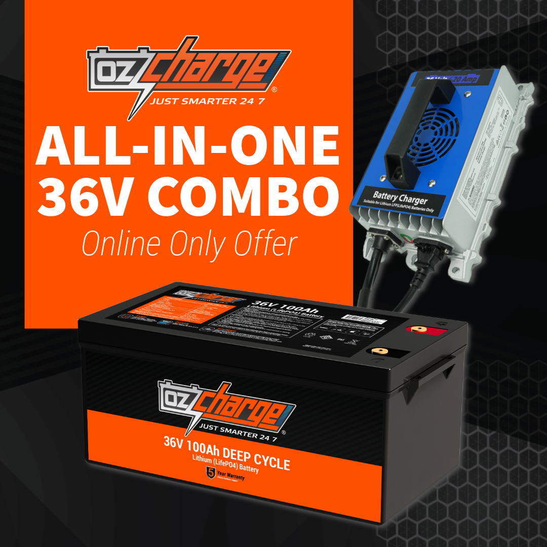 36V Lithium Battery & Charger All-in-One Marine Combo
