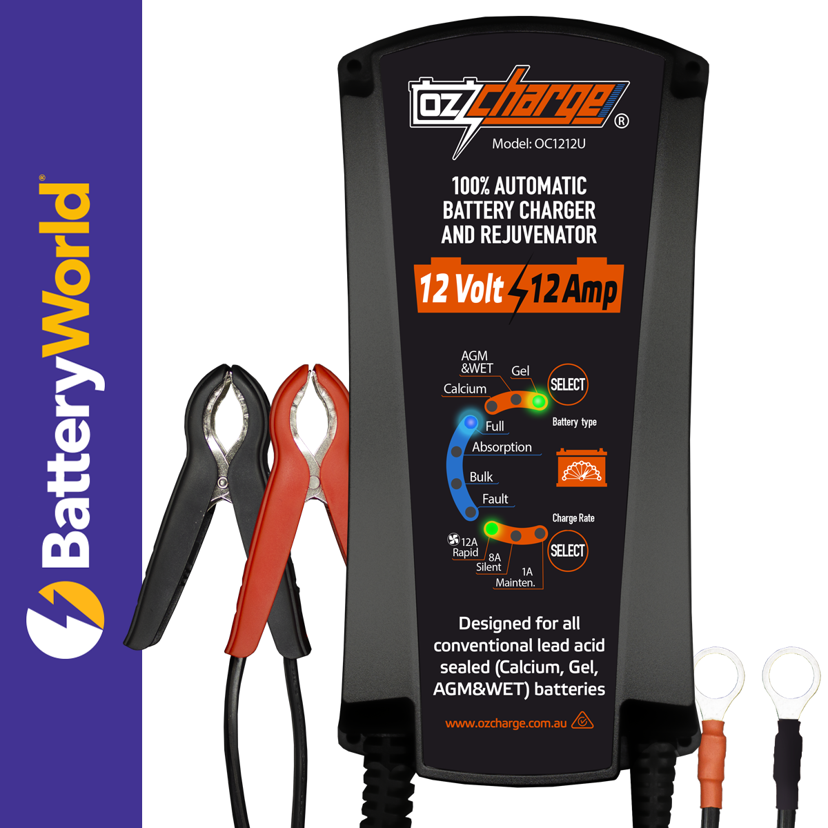 12V 12A Battery Charger and Maintainer