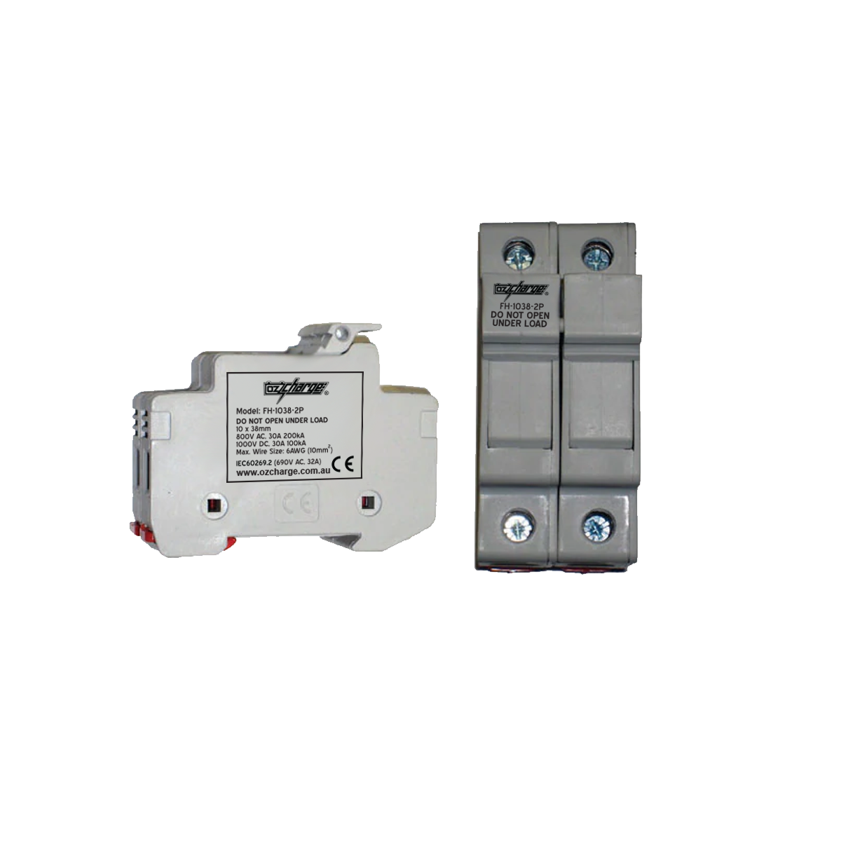 2 Pole 10 x 38 Fuse Holder