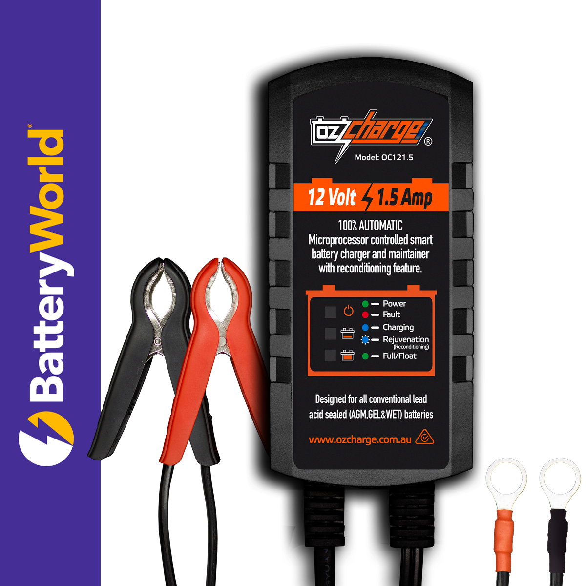 12V 1.5A Battery Charger and Maintainer