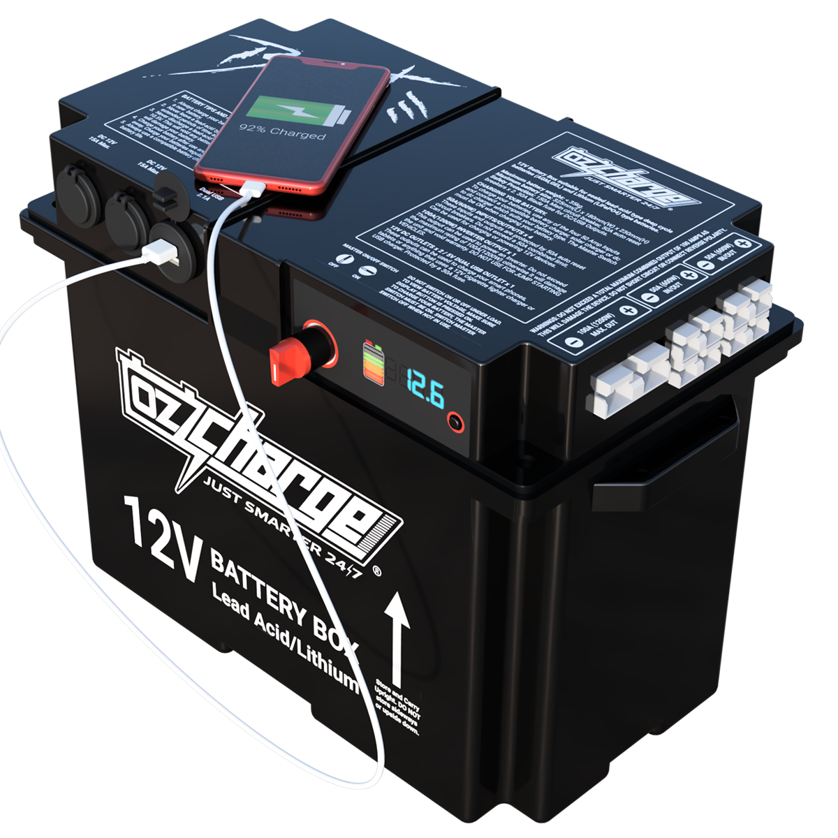 12V Beast Battery Box + 120Ah AGM Battery Combo