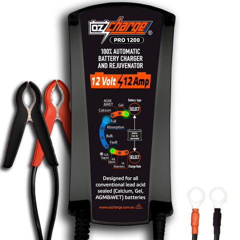 12 Volt 12 Amp Battery Charger and Maintainer