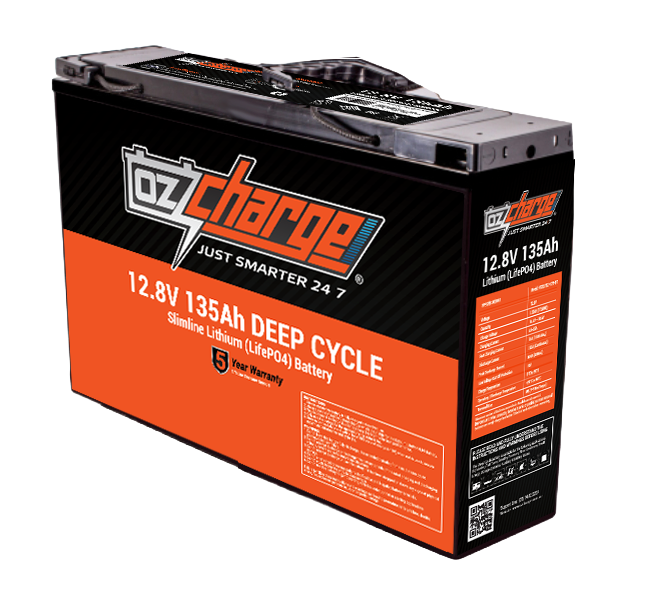 12V 135Ah Lithium LifePO4 Deep Cycle Battery Slimline