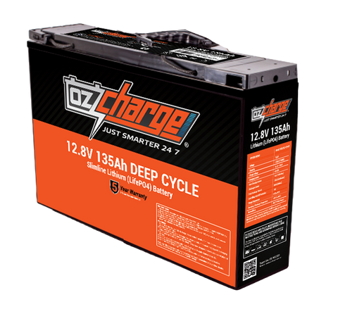 12V 135Ah Lithium LifePO4 Deep Cycle Battery Slimline