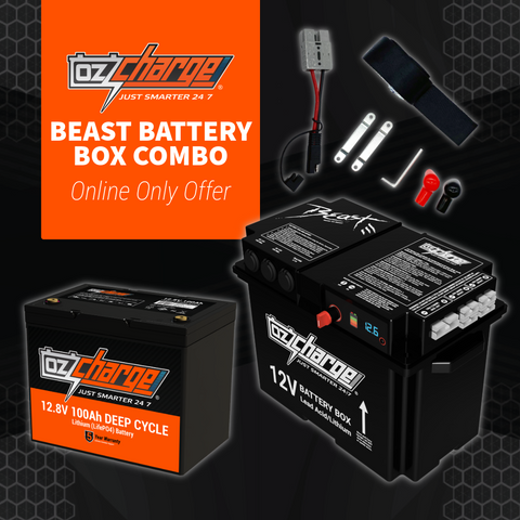 Beast Battery Box Combo ft. 100Ah Lithium LiFePO4 Battery