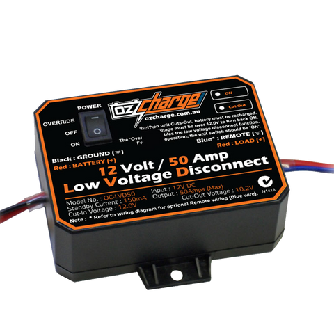 12 Volt 50 Amp Low Voltage Disconnect (LVD)