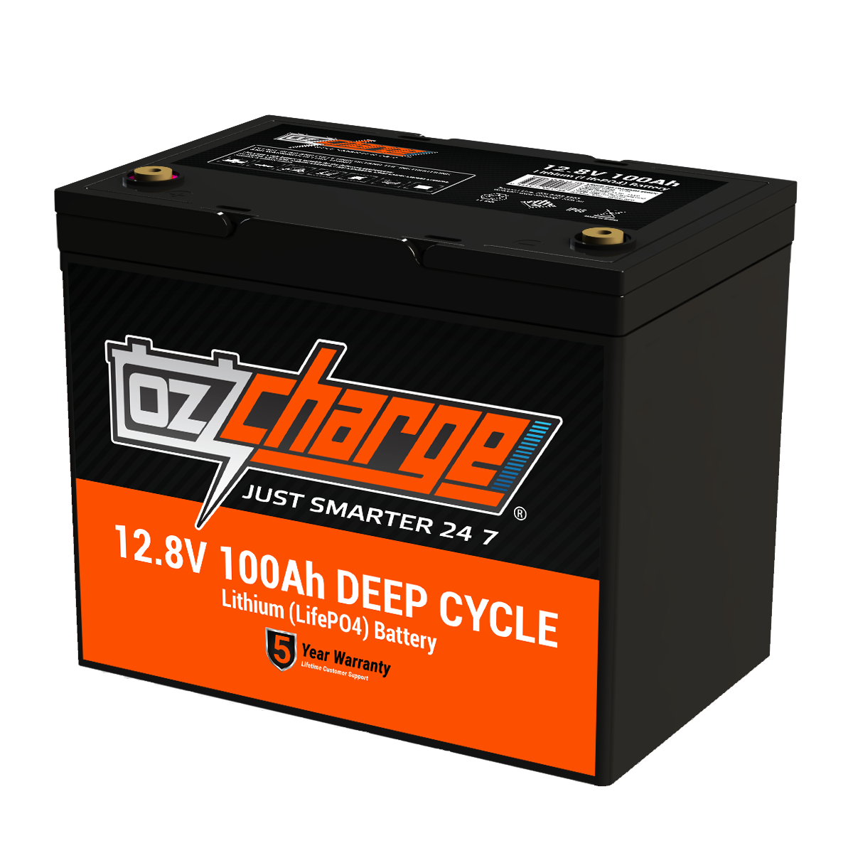 12V 100Ah Lithium LifePO4 Deep Cycle Battery – OzCharge