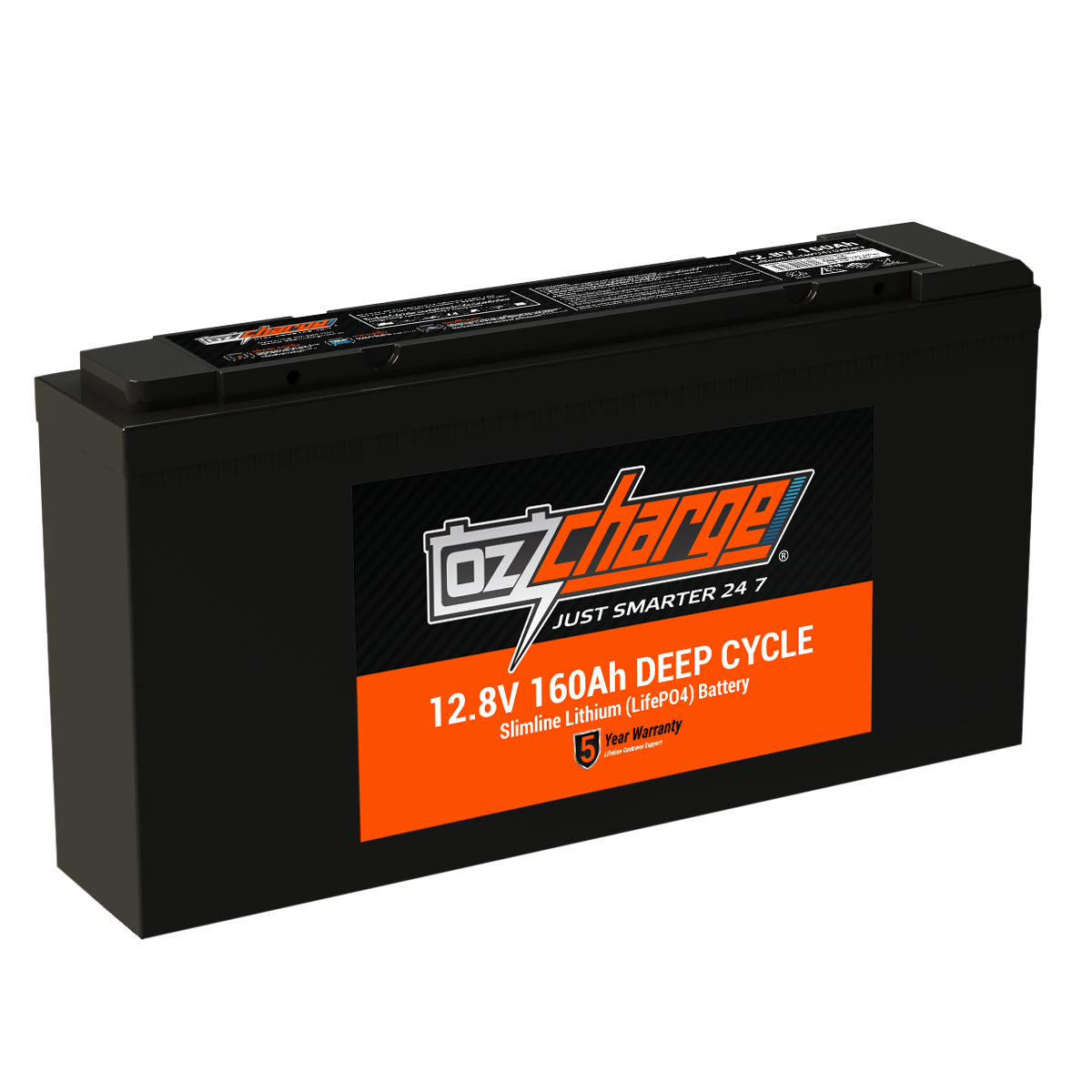 12V 160Ah Lithium Slimline Front Access LifePO4 Deep Cycle Battery