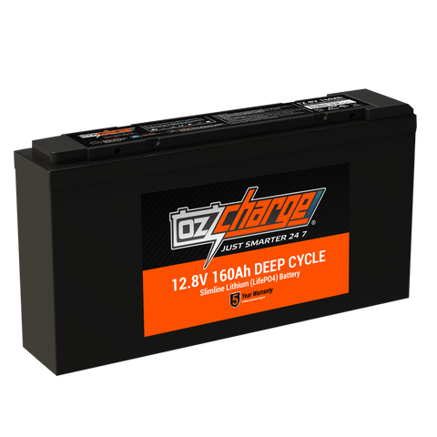 12V 160Ah Lithium Slimline Front Access LifePO4 Deep Cycle Battery