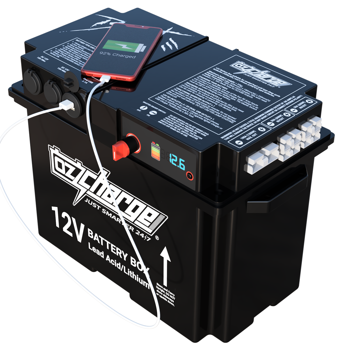 12V Beast Battery Box + 100Ah Lithium LifePO4 Battery Combo