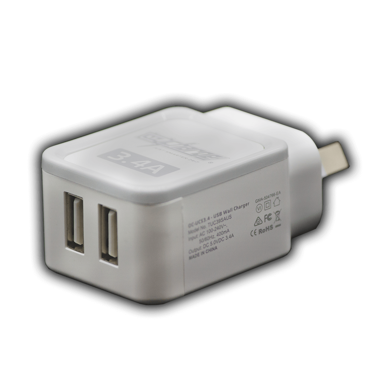 3.4A Dual USB Port Mains Wall Charger